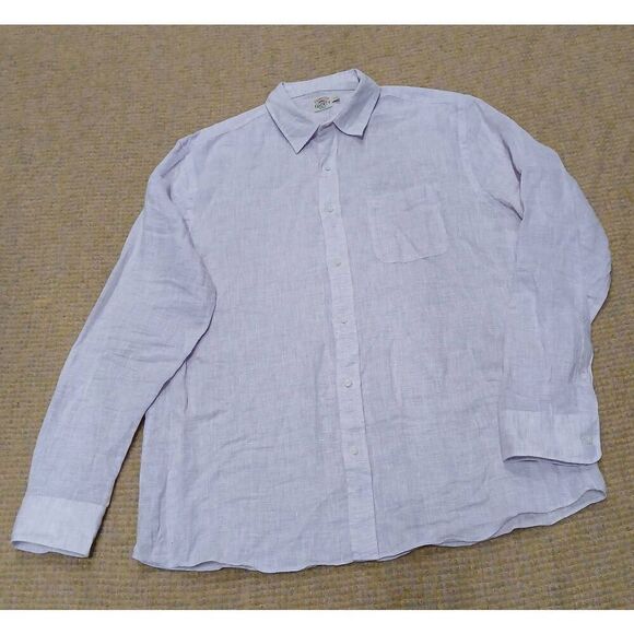 Faherty Other - Faherty brand 100% linen mens  xl shirt longsleeve lavender purple